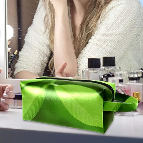 Torba za šminku za putnicu vodootporna kozmetička torba toaletna vrećica za torbe za žene i djevojke, zeleni lišće