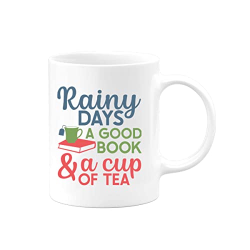 Šalice za tematske čaj | Kišni dani Dobra knjiga šalica čaja | 2022 Ženske čajeve ljubavnice rođendanske poklone Dekor Predstavlja