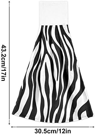 Xigua zebra viseća kravata set od 2 upijajuća mekana krpa za brisanje visećih ručnika za kuhinjsku kupaonicu dekor doma