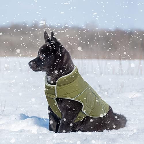 Zimska jakna Lelepet, pseće hladno vrijeme kaput s oblogom od runa, reflektirajući vjetrovit prsluk za pse, reverzibilna odjeća za