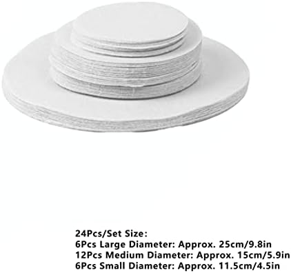 Ploča od filca, 24pcs jastučić od filca za zaštitu posuđa zdjela antifrikcijski jastučić razdjelnik za slaganje lonaca zaštitni razdjelnici