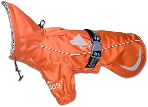 Izduživa jakna za pse s kapuljačom s kapuljačom s tehnologijom refleksije topline, narančasta s kapuljačom s kapuljačom