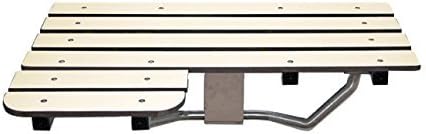 Brey-Krause ADA reverzibilno sjedalo za tuširanje u obliku slova L-Bijeli poli Top