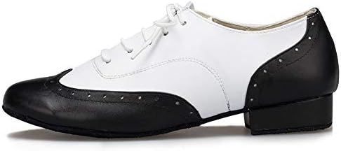 Medena muške čipkaste plesne cipele okrugle noge kože kože moderni tango jazz bal. Latinski