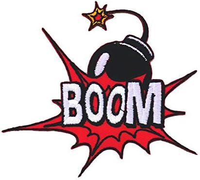 Grafička prašina Boom Bomb Bang vezeno željezo na patch pow wow kaboom zvuk efekt ruksak crtić Jean jakna kampiranje avantura