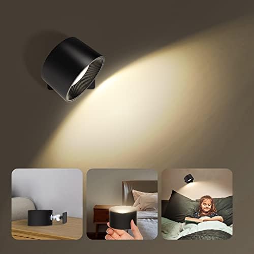 punjiva zidna svjetiljka, punjiva, magnetska, zidna svjetiljka na baterije, rotirajuća 360-inčna, LED zidna svjetiljka s kontrolama