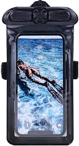 Torbica za telefon Vaxson crne boje, kompatibilan s vodootporan slučajem Lenovo A3900 Dry Bag [Nije zaštitna folija za ekran]