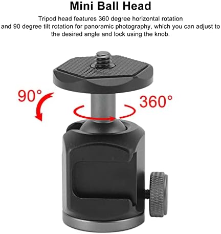 Mini Ball Head, 360 stupnjeva panoramski adapter za nosač glave od kuglice, s 1/4inch adapterom za hladnu cipelu za digitalne SLR kamere