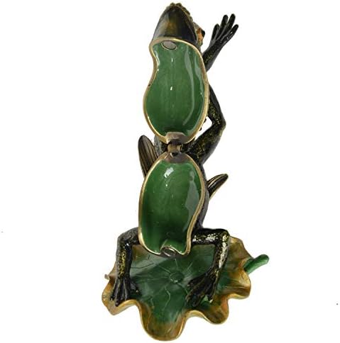 Mixdom kristalna žaba kutija za nakit ručno obojena ukrasna kutija sa zglobnim poklopcem za prsten, držač za kolekcionarstvo životinjske
