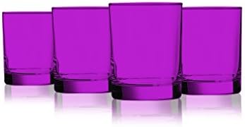 Tabletop king ružičasta obojena pića aristokrat dvostruke staromodne naočale - 12 oz. Set od 4- Dostupne dodatne živopisne boje