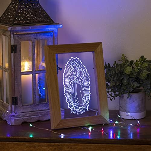 Skladište uramljena drvena LED svjetiljka Djevica Marija, SAN Juda, Isusovo noćno svjetlo uramljena