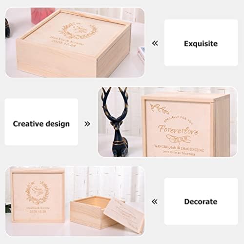 Nurodeko djeveruša pokloni drvena kutija s kliznim gornjim diskretnim djeverušama kutija za vjenčanje memorijsko kutije poklon omotač