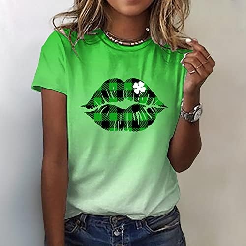 CGGMVCG ST PATRICKS DAY SHOJINA Ženska majica Slatka košulja Košulja Top kratki rukavi casual majica za tisak zelene košulje za žene
