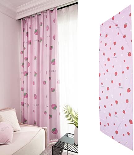Zasjenjena zavjesa, ružičasta prozorska zavjesa za žene za žene djevojaka djeca kawaii dekor sobe, zavjesa za sjenku, ružičasta jagoda