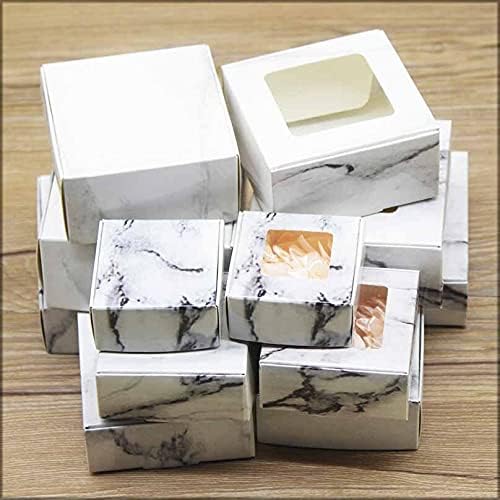 20pcs DIY ručno izrađene mutli veličine poklon kutije s prozorskim stilom Style Arts & Crafts paket za suppile za vjenčanje kućne zabave