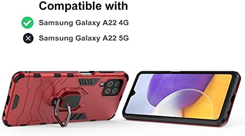 Samsung Galaxy A22 4G [ne odgovara A22 5G] kućište, teški zaštitni udar zaštitni oklopni oklop Defender Poklopac s 360 ° rotirajući