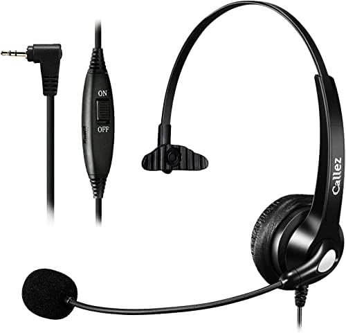 Callez slušalice s mikrofonom za uklanjanje buke, uredske telefonske slušalice za bežične DECT telefone s 2,5 mm slušalicama kompatibilna