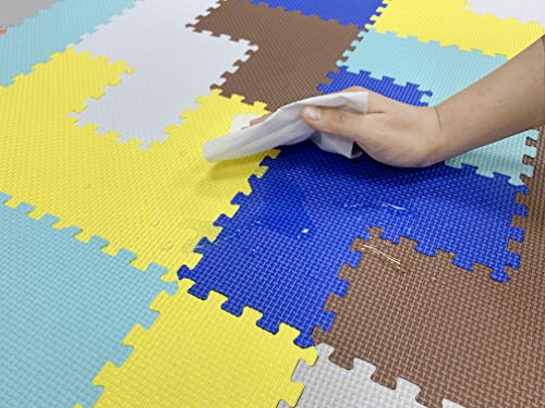 Tadpoles 40 PC Soft Eva pjena Tetris u stilu Playmat, plava i smeđa
