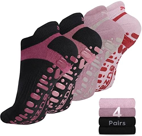 MUEZNA Non Slip Joga čarape za žene, anti-skici Pilates, Barre, bolničke čarape s hvataljkama, veličine 5-10