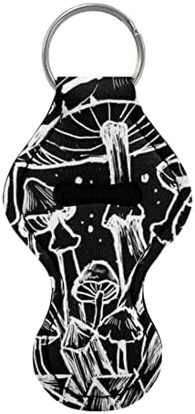 držač privjeska za privjesak za usne u crnoj boji, 1 paket, komplet, ženski tiskani rukav za privjesak za ključeve, prijenosni elastični