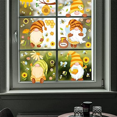 Proljetni festival pčela naljepnice za prozore kreativna patuljasta prozorska stakla elektrostatičke naljepnice ogledala u obliku srca