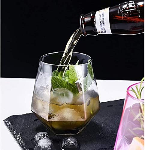 Vino čaša na čašama na čašama jedinstveno dizajnirane čaše viskija, staklena prozirna šalica čaja za vodu, vintage viski šalica koktel