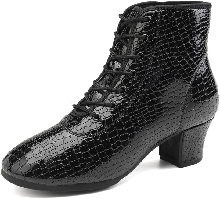 Aoqunfs Žene latino plesne cipele za plesne cipele čipke Modern Salsa Practice Plesce Shoes, Model LHD-NJB
