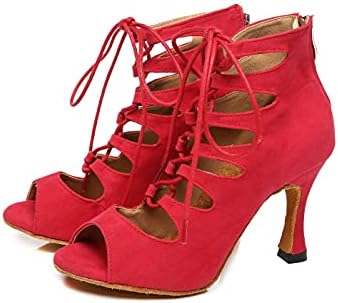 Minishion ženske plesne čizme čipke latino cipele l456