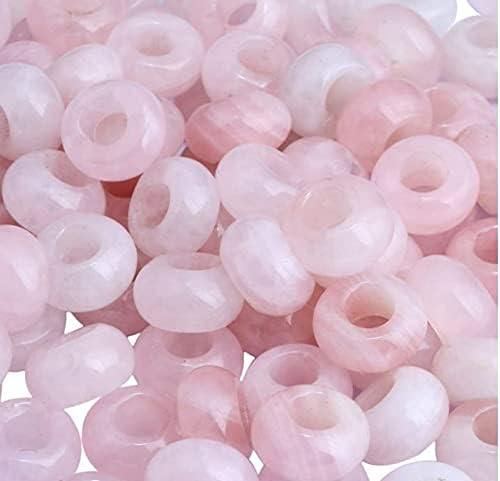 30pcs prirodni ružičasti ružičasti kvarc ljekoviti dragi kamen 14mm * 8mm Rondel Okrugli krafna razmaknice perle za izradu šarmantnog