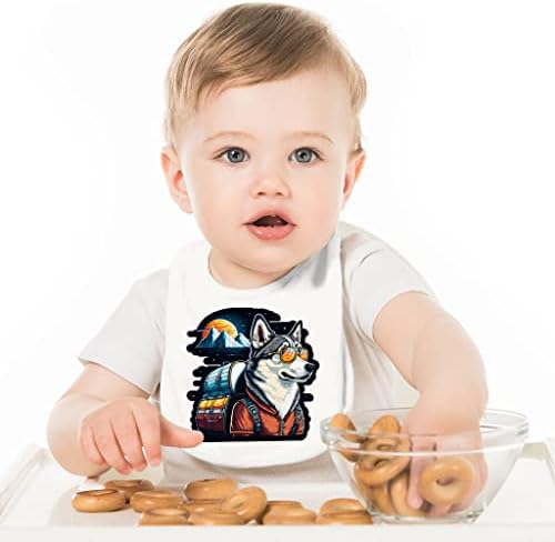 Cool Husky Baby Bibs - Sunčane naočale za hranjenje bebe - Ilustracije za jelo