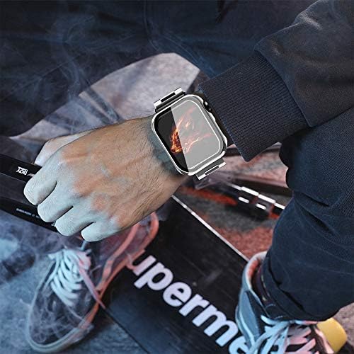 Bekomo kompatibilan s Apple Watch pojasom 49 mm 44 mm 45 mm 42 mm 40 mm 38 mm 41 mm, 41 mm, nehrđajući čelik metal xl velike iwatch