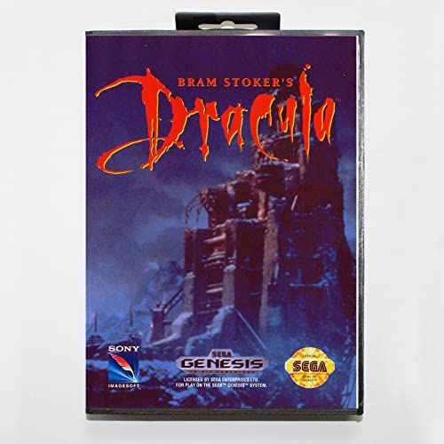 Samrad 6 -bitni SEGA MD igrači s maloprodajnim kutijama - kartica Dracula Games Brama Stokera za Megadrive Genesis System