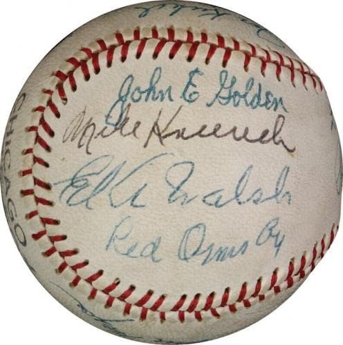 Ed Walsh Red Faber Ray Schalk Chicago White Sox Hof Legends potpisao bejzbol JSA - Autografirani bejzbol
