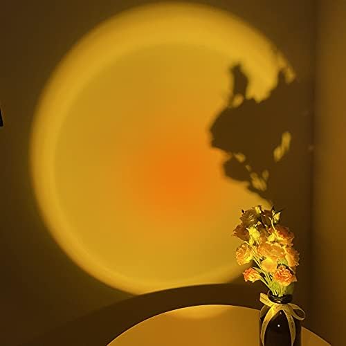 Svjetiljka za zalazak sunca, projekcijski LED projektor, rotirajuća Mini noćna svjetiljka od 180 stupnjeva s punjačem za selfie fotografiju,