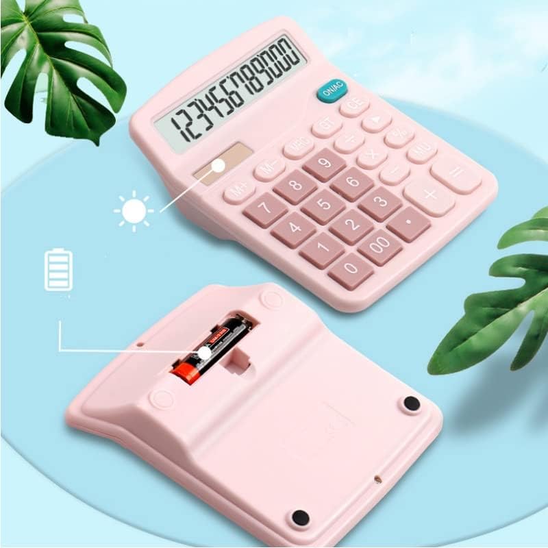 JFGJL Blue Pink 12 -znamenkasti stol solarni kalkulator Veliki veliki gumbi za financijsko poslovanje računovodstveni alat za školski