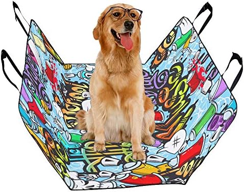 Navlaka za pseće sjedalo za pse s prilagođenim ručno izrađenim grafitima navlake za autosjedalice za pse vodootporne neklizajuće