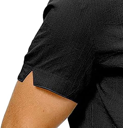 Maiyifu-gj muški gumb Down Pocket majica uobičajena košulja za obručak košulje pamuka latna čvrsta boja kratka rukava