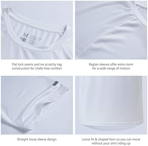 Lightbare muške majice za suho fit majice kratke rukave lagane košulje protiv mirisa za trčanje u sportu o treningu