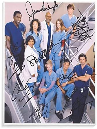 Grey's Anatomy Filmski plakati TV dramska plakat potpisane fotografije cijele posade cool plakate za dečke zidne umjetničke slike platno