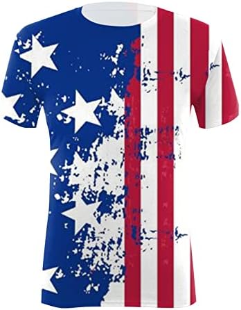 4. srpnja Košulje Žene američke zastave košulja Ljetna ležerna vrhova majice kratkih rukava Stripe za majice kravate Udobne labave