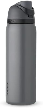 Owala freesip izolirana boca vode od nehrđajućeg čelika sa slamkom za sport i putovanja, bez BPA, 40 oz, siva