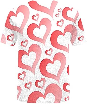 Jjhaevdy Valentine Day majice Žene Ljubav srčano pismo Print Twichirt Grafički pulover dugih rukava Tops bluza