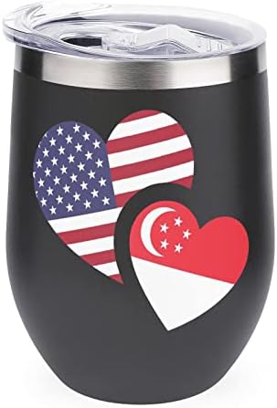 Singapur Us zastave šalica za kavu šalica za piće od nehrđajućeg čelika s poklopcima s poklopcima za putovanja rođendanski dizajn 12