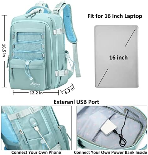 Putni ruksak za žene muškarce 15,6 inča ruksaci prijenosnog računala s USB priključkom nose ruksak let Odobreni veliki leđa paketa