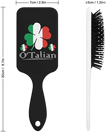 O'talian Irish 4 list djetelina talijanska zastava četka za kosu Slatka četkica Air Jastuk za muškarce za muškarce Poklon za kosu