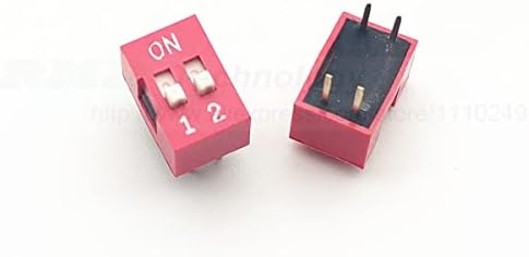 20pcs/Lot Dip prekidač 2 puta 2,54 mm preklopni prekidač Red Snap Switch Electronic