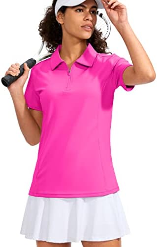 Viodia ženska golf košulja kratka rukava s patentnim zatvaračem Brzo suhi rastezljivi tenis s ovratnicima polo majice za žensku odjeću