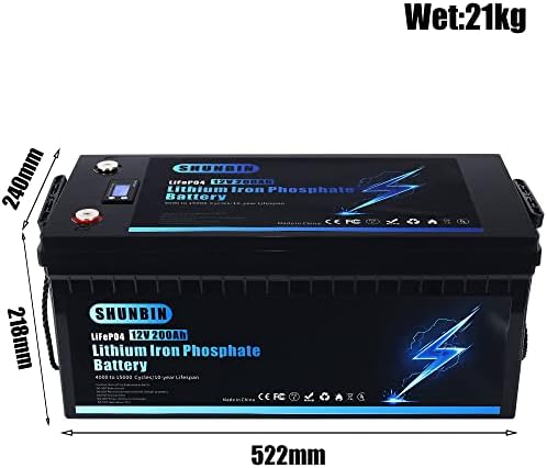 LifePO4 200AH 12V litij željezni fosfat baterija za solarno skladištenje RV/Camper Marins Off Grid Applications punjiva baterija ugrađena