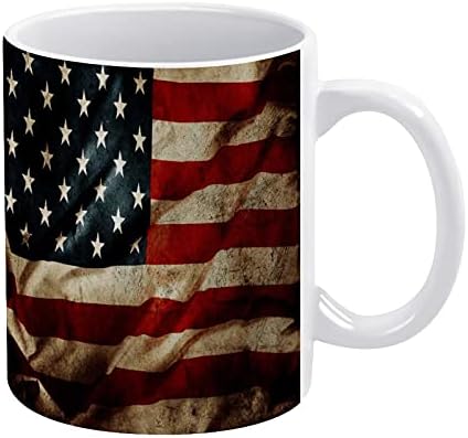 Izbliza grunge američke zastave keramičke šalice za kavu čaj za kakao latte cappuccino