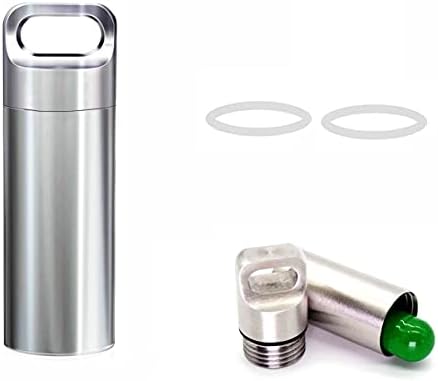 Vodootporna tableta od nehrđajućeg čelika, privjesak za ključeve, držač za tablete, izdržljivi držač za bočicu s malim pilulama tvrd